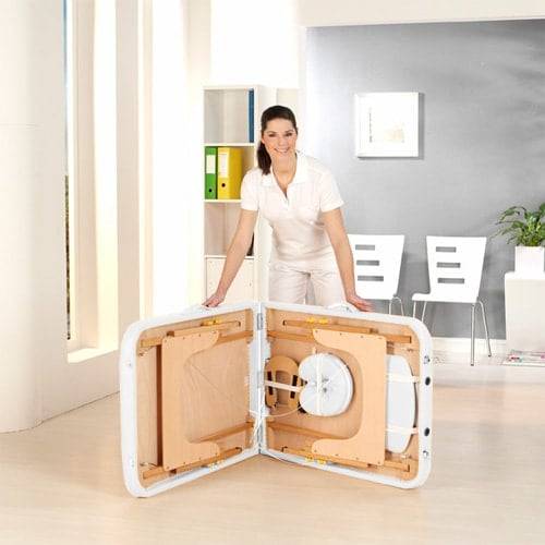 186 x 70 cm White Portable Massage Table - UKMEDI - UK MEDICAL SUPPLIES