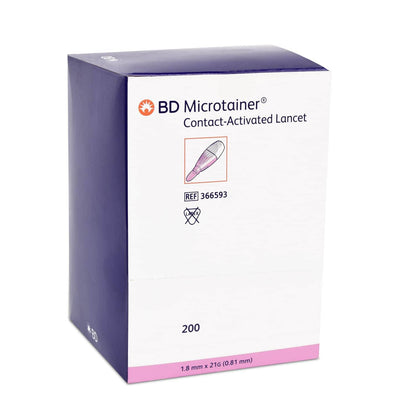 BD Microtainer Contact Activated Lancet Pink Box of 200