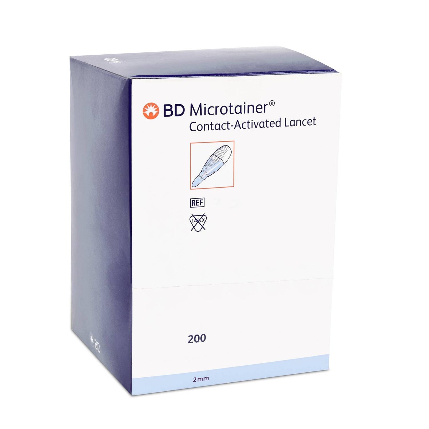 BD Microtainer Contact Activated Lancet Blue Box of 200