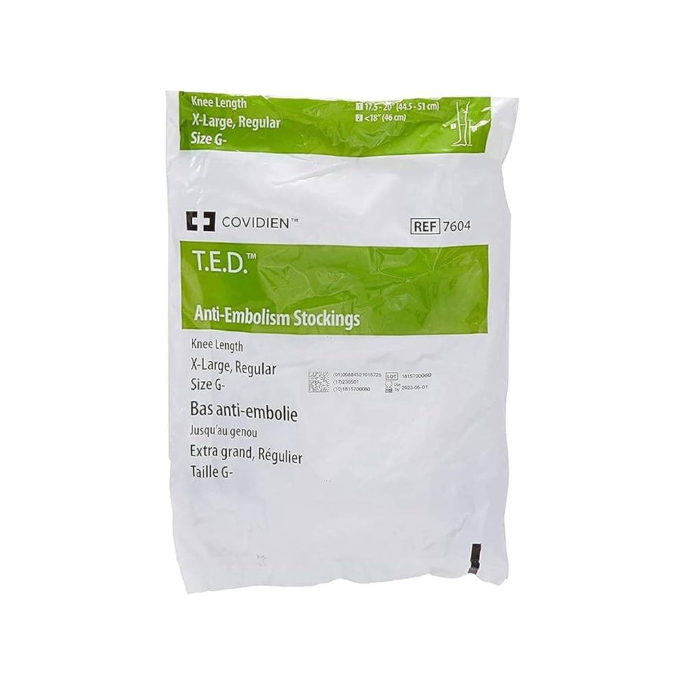 TED Anti-Embolism Knee Length Stockings XL Regular