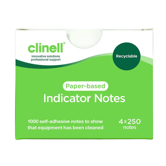 Clinell Indicator Notes Green Box of  4 x 250 Notes