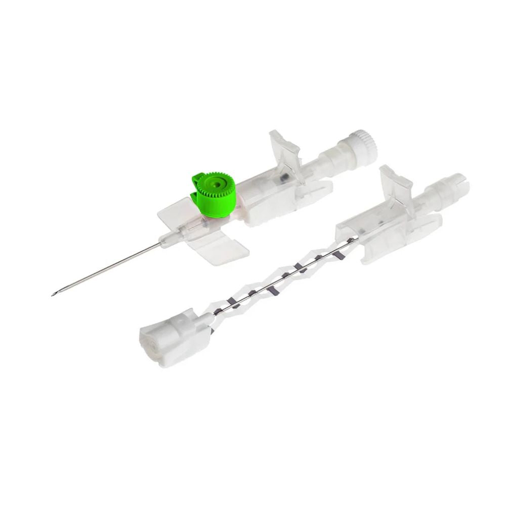 18g 32mm Green BD Venflon Pro Safety Cannula with Injection Port