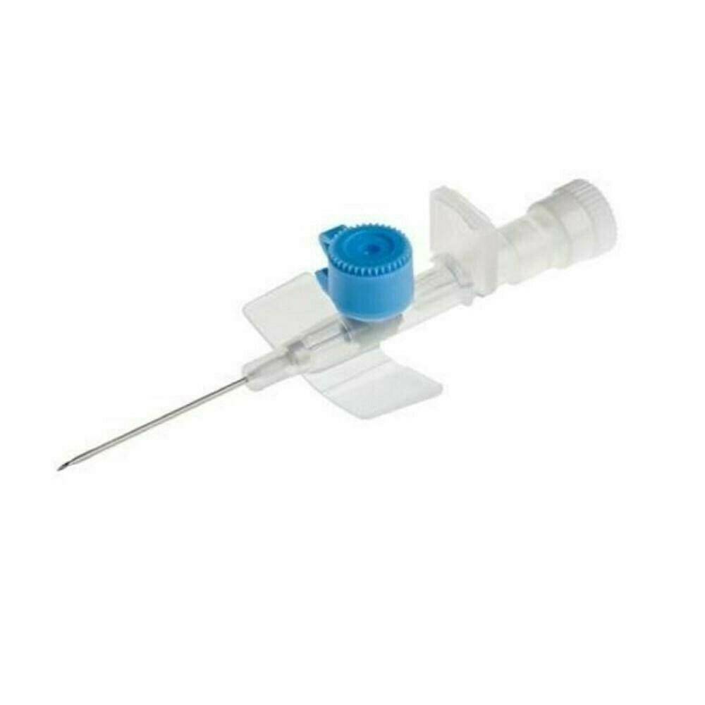 22g 25mm Blue BD Venflon IV Winged Cannula with Injection Port