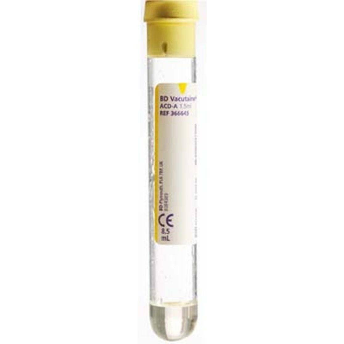 BD Vacutainer 8.5ml ACD-A Yellow Blood Collection Tubes