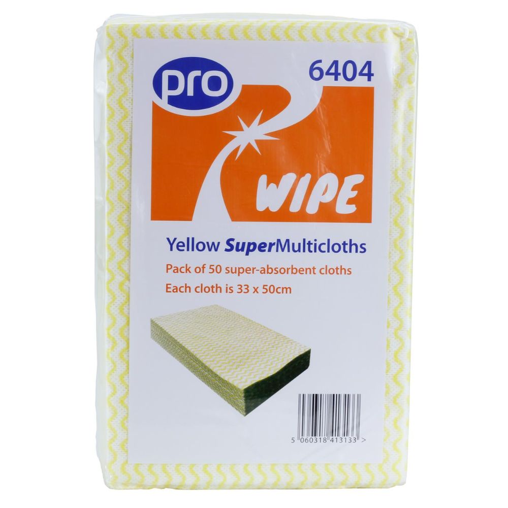 PRO Super Multicloths Yellow Pack of 50