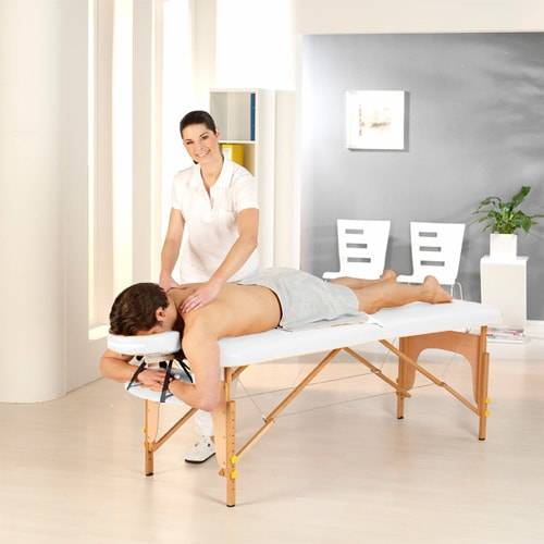 186 x 70 cm White Portable Massage Table - UKMEDI