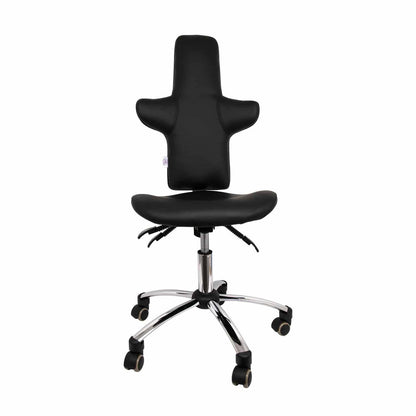 Black Swivel Chair with High Backrest