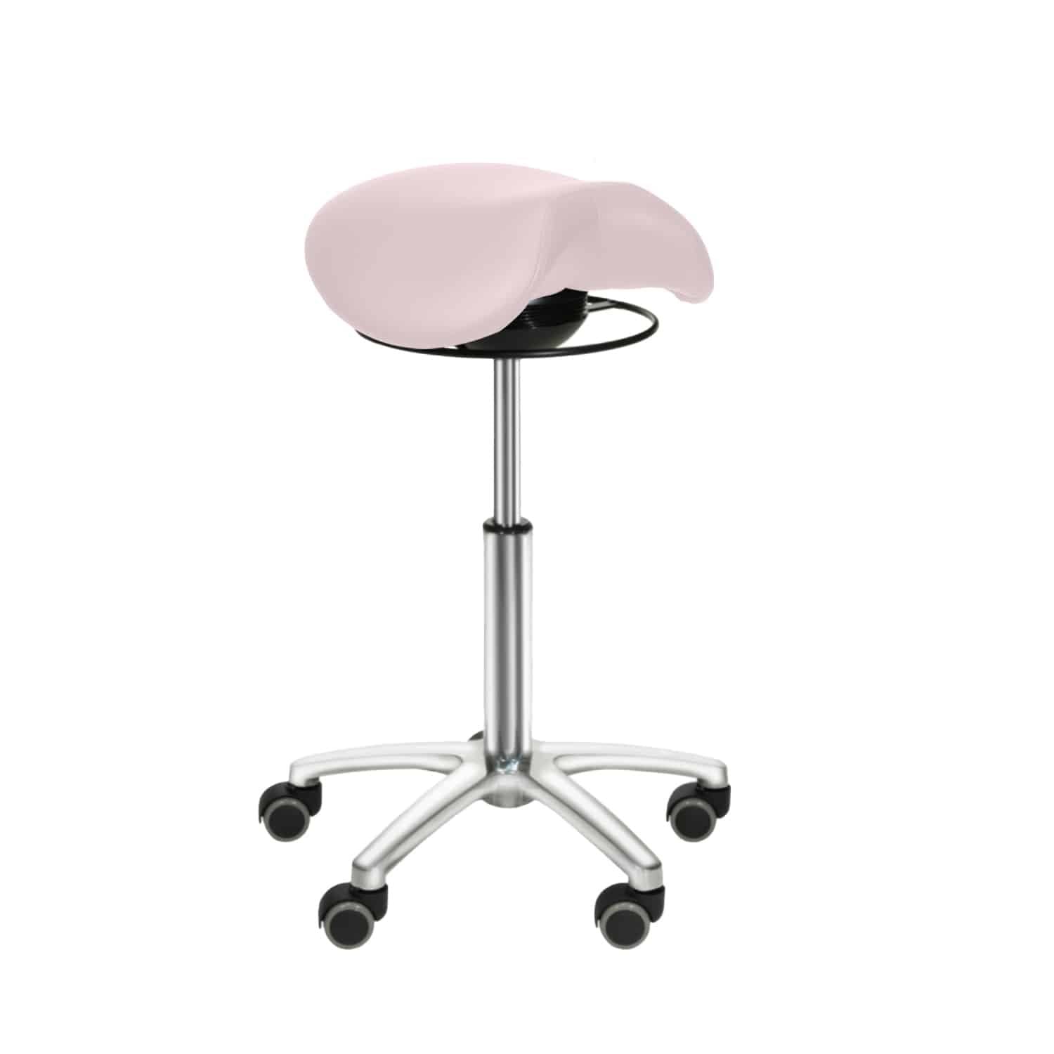 Pink Saddle Stool with Swing Mechanism – UKMEDI