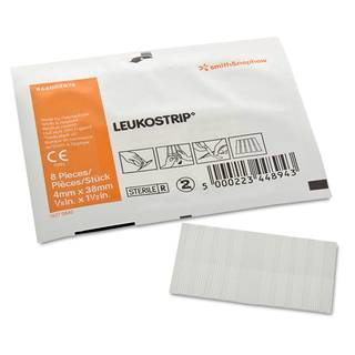 4mm x 38mm Leukostrip Wound Closure Strips 8 strips - UKMEDI