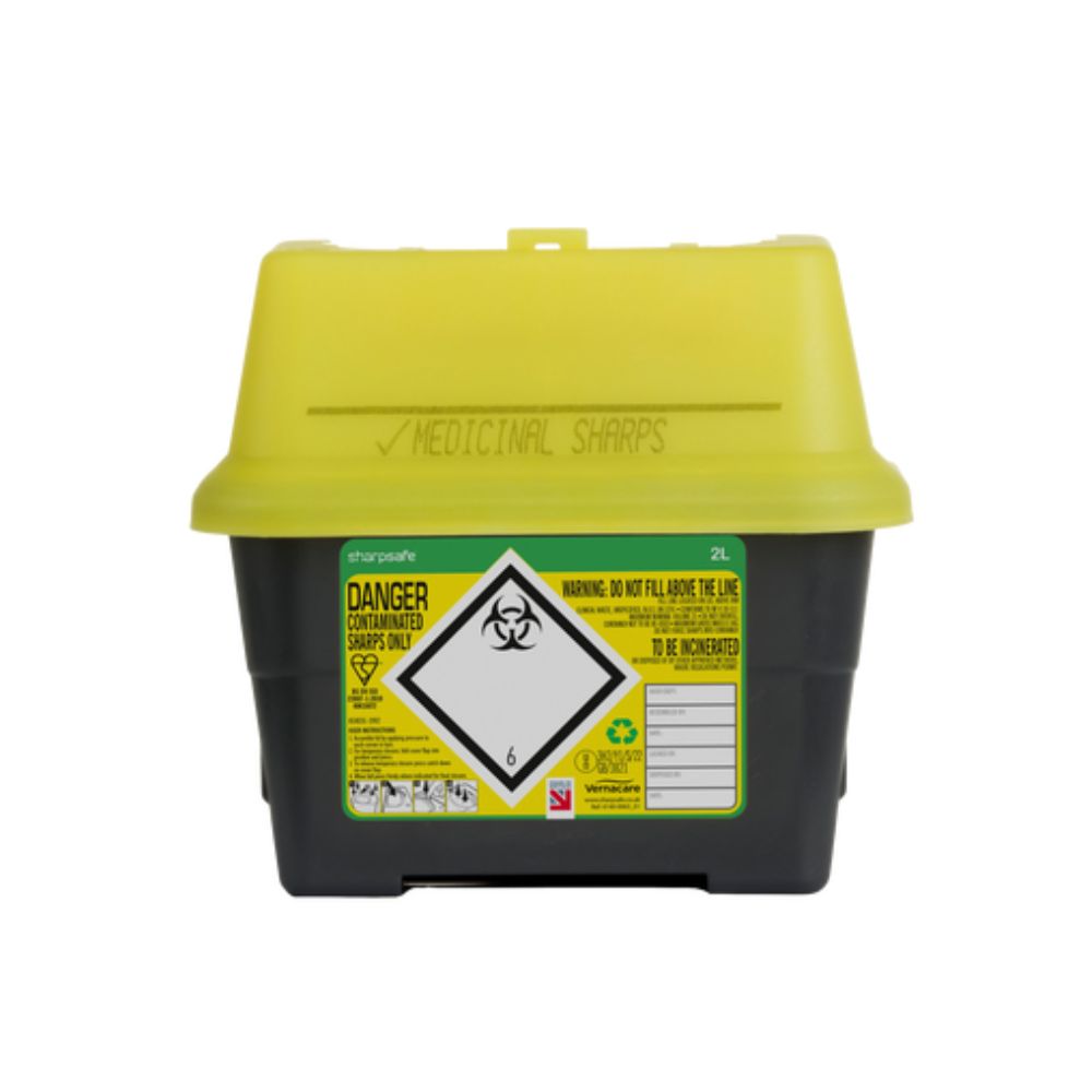 2 Litre Sharpsafe Yellow Sharps Bin