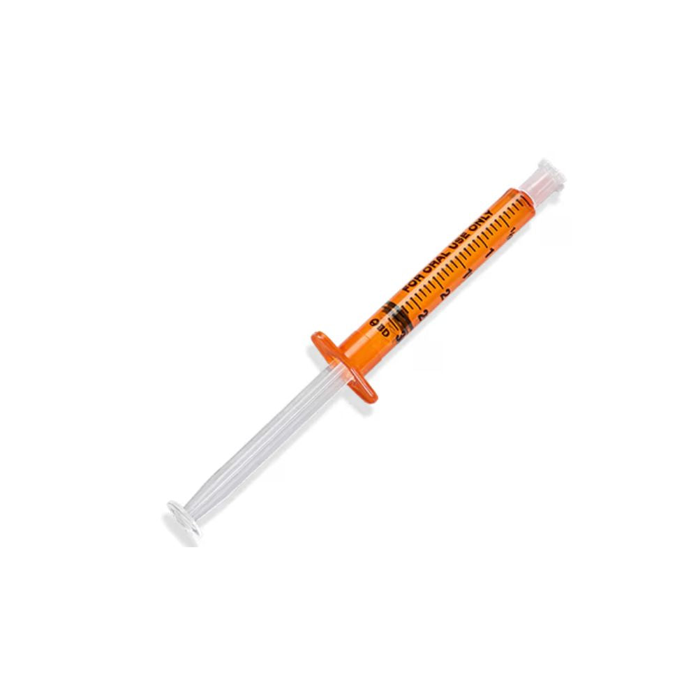 3ml BD Oral Syringe Amber with Tip Cap Bag of 100