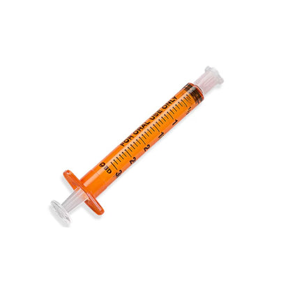 3ml BD Oral Syringe Amber with Tip Cap Bag of 100