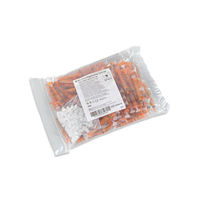 3ml BD Oral Syringe Amber with Tip Cap Bag of 100