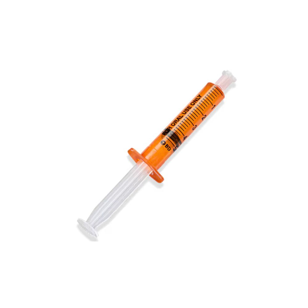 5ml BD Oral Syringe Amber with Tip Cap Bag of 100
