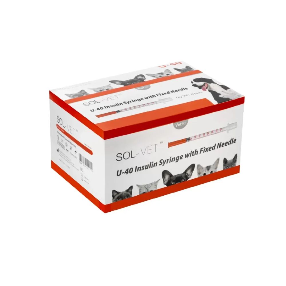 Sol-Vet 1ml 29g x 0.5 inch U40 Syringe with Fixed Needle