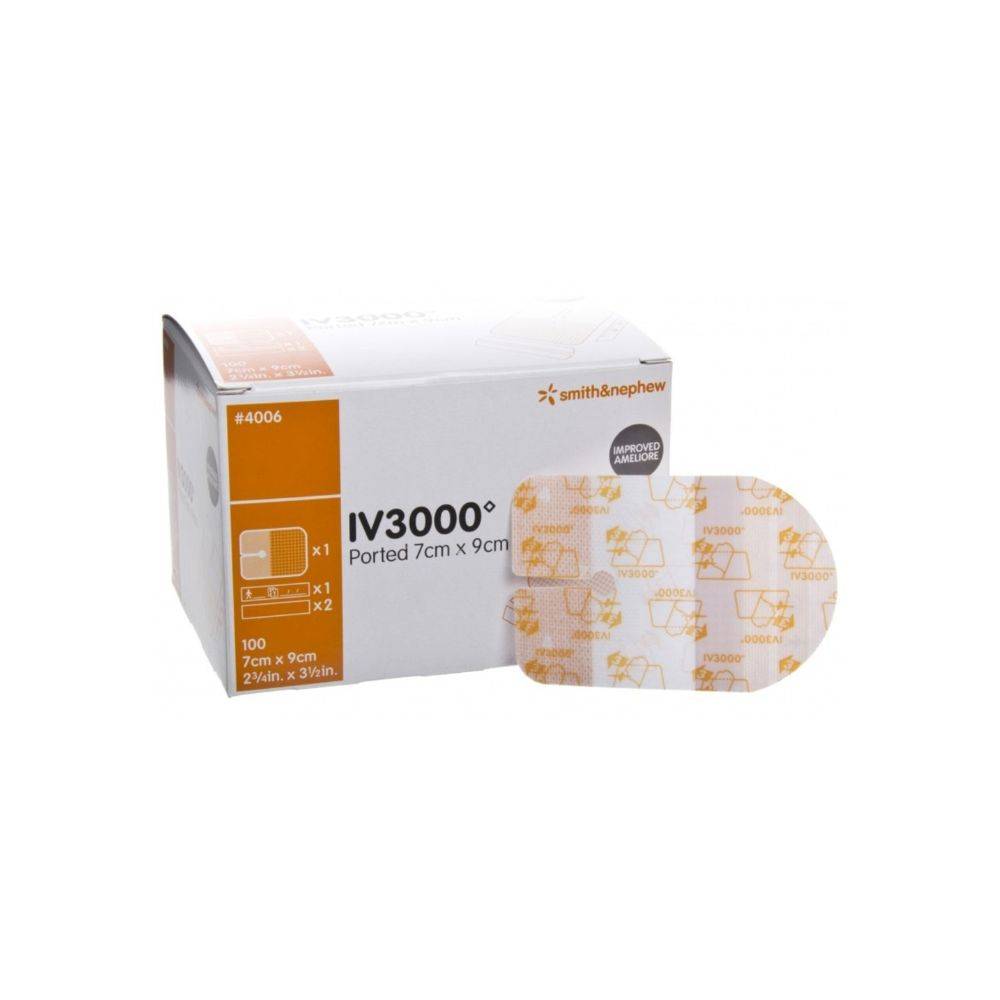 7cm x 9cm Opsite IV3000 Moisture Responsive Ported Catheter Dressings –  UKMEDI
