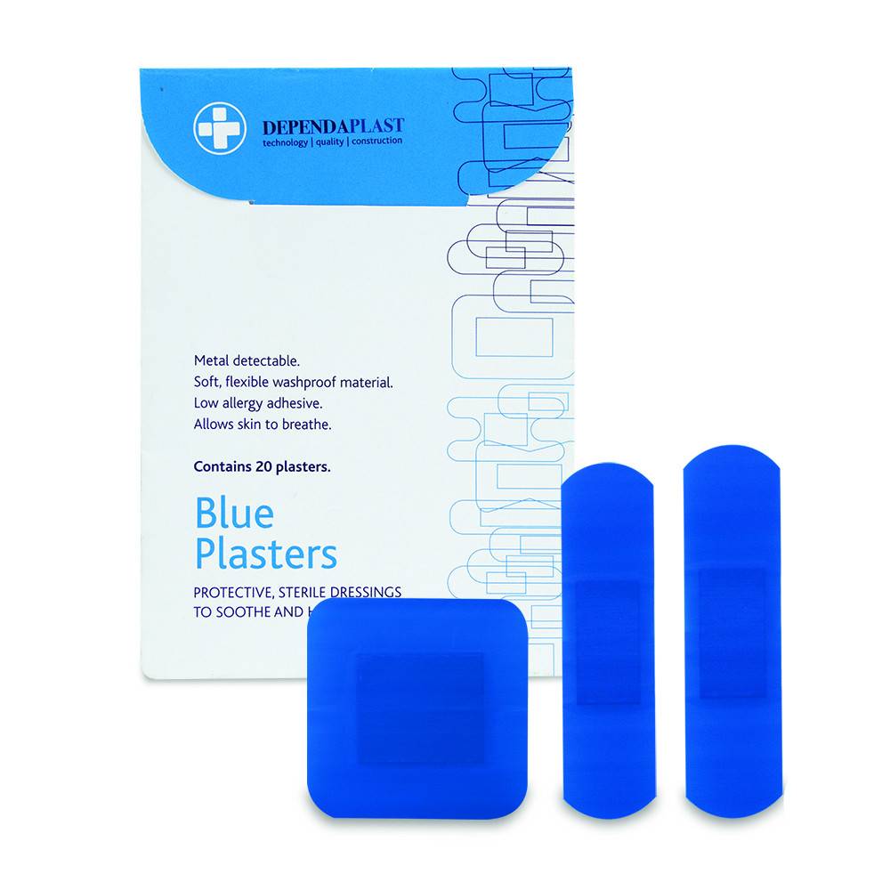 Dependaplast Blue Plasters Assorted Pack of 20 - UKMEDI