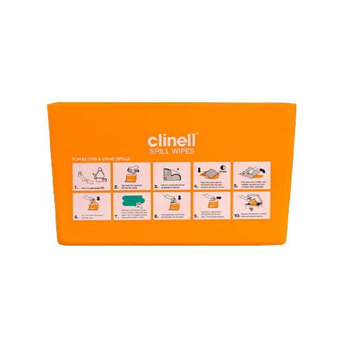 Clinell Orange Spill Wipes Dispenser - UKMEDI