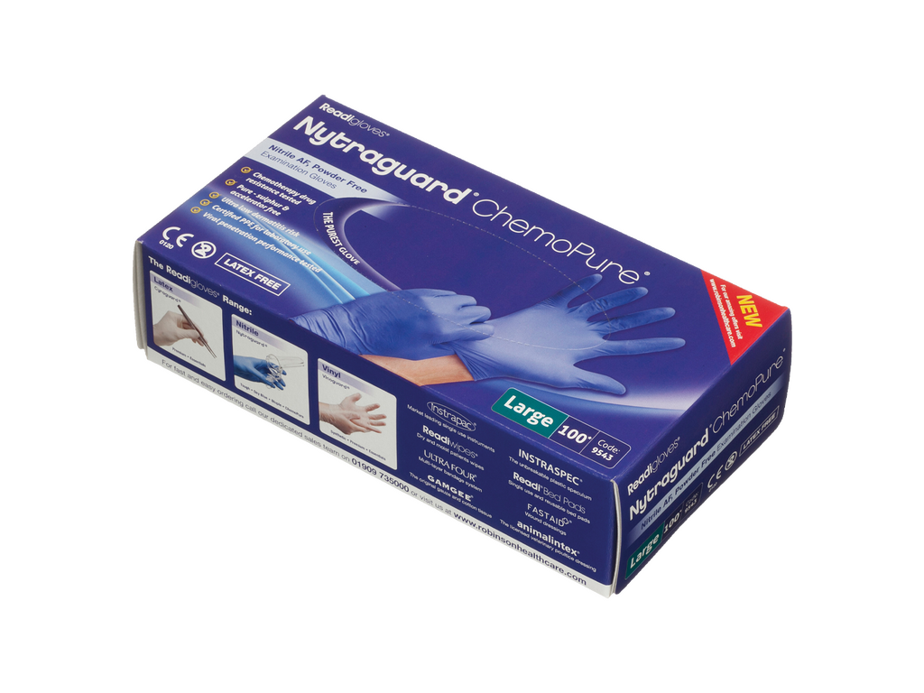 Nytraguard Chemopure Nitrile Gloves Box of 100 – UKMEDI