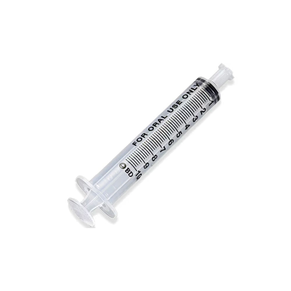 10ml BD Clear Oral Syringes with Cap Pack of 100