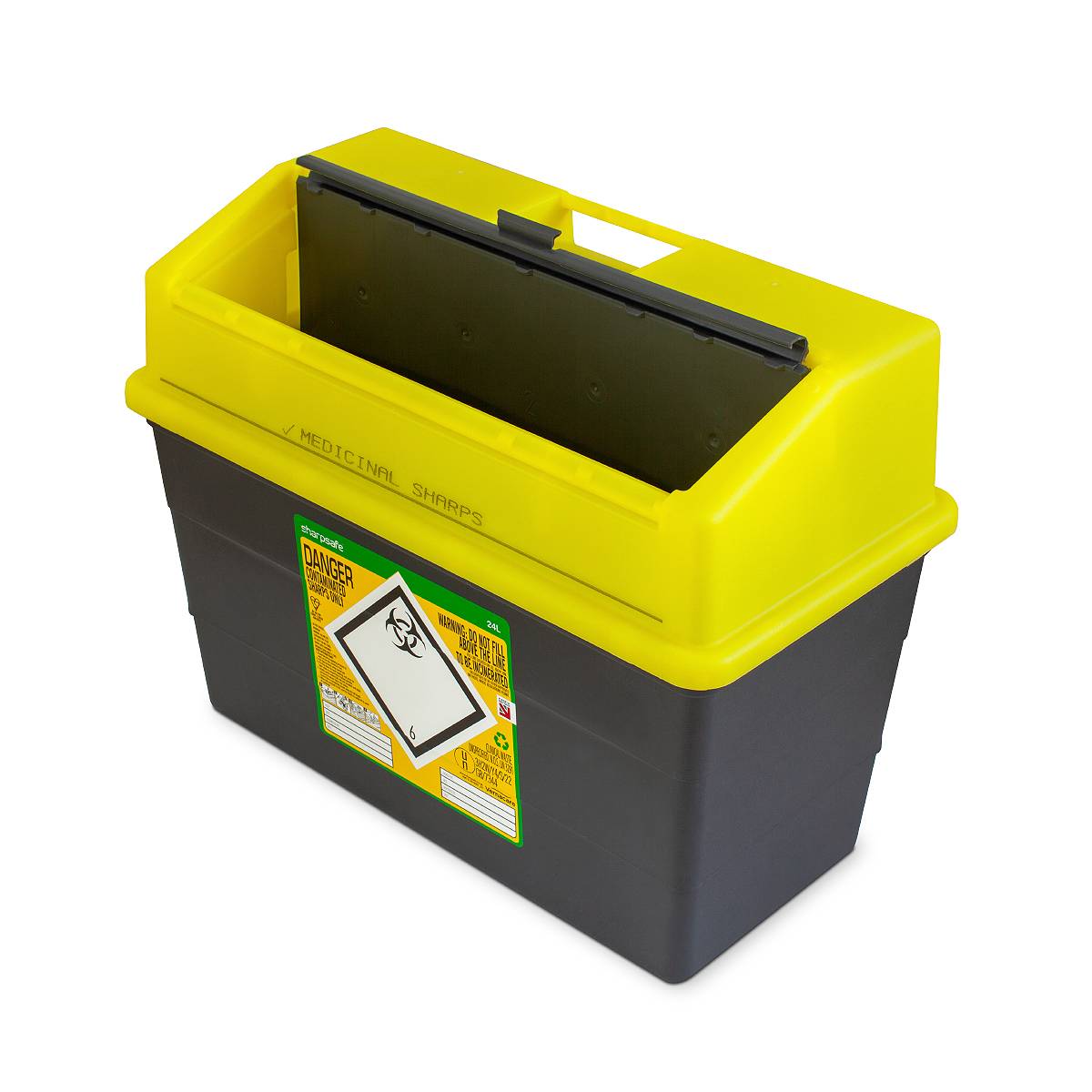 Frontier 24 litre Sharpsafe Yellow sharps bin UKMEDI