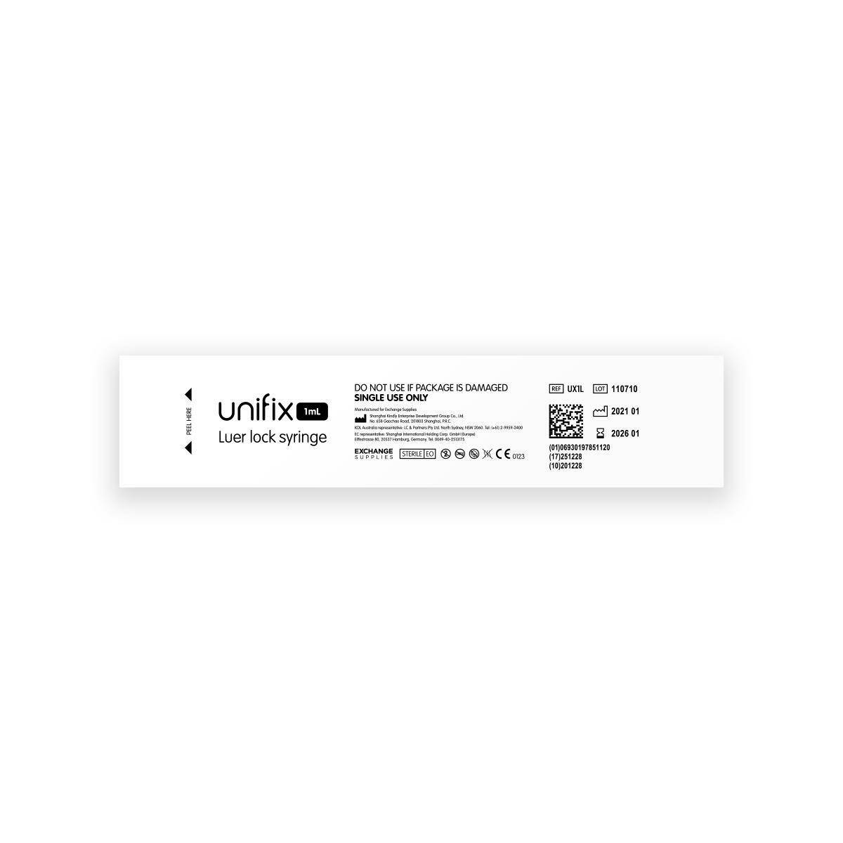 1ml Unifix Luer Lock Syringe - UKMEDI