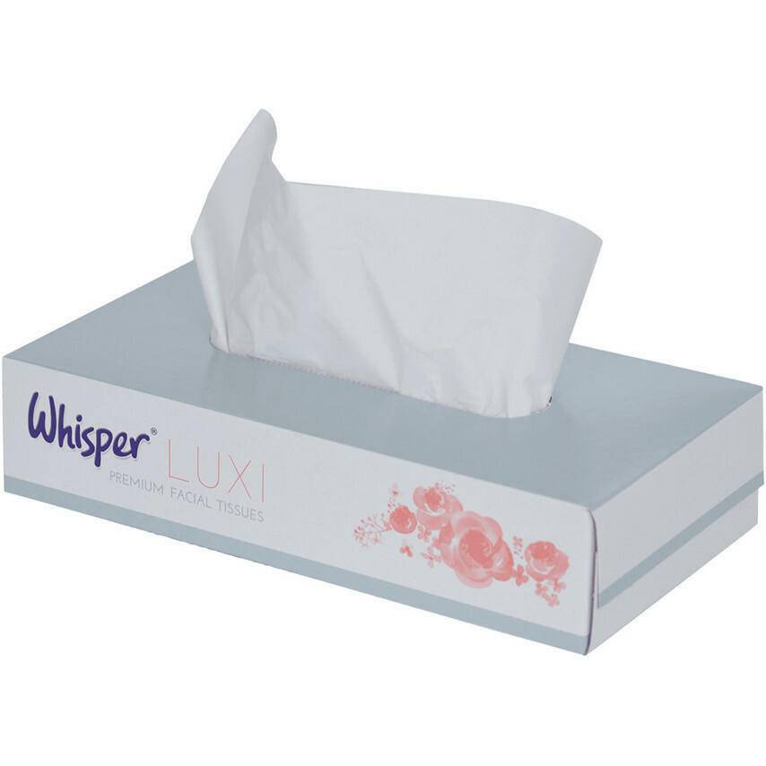 Whisper White Facial Tissues - 2ply - 100 sheets - UKMEDI