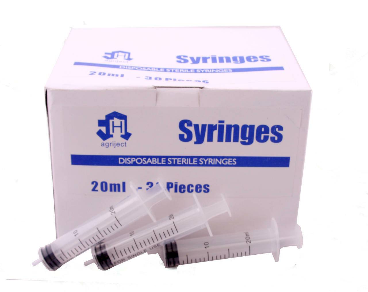 20ml Agriject Syringe Luer Slip Side Tip - UKMEDI