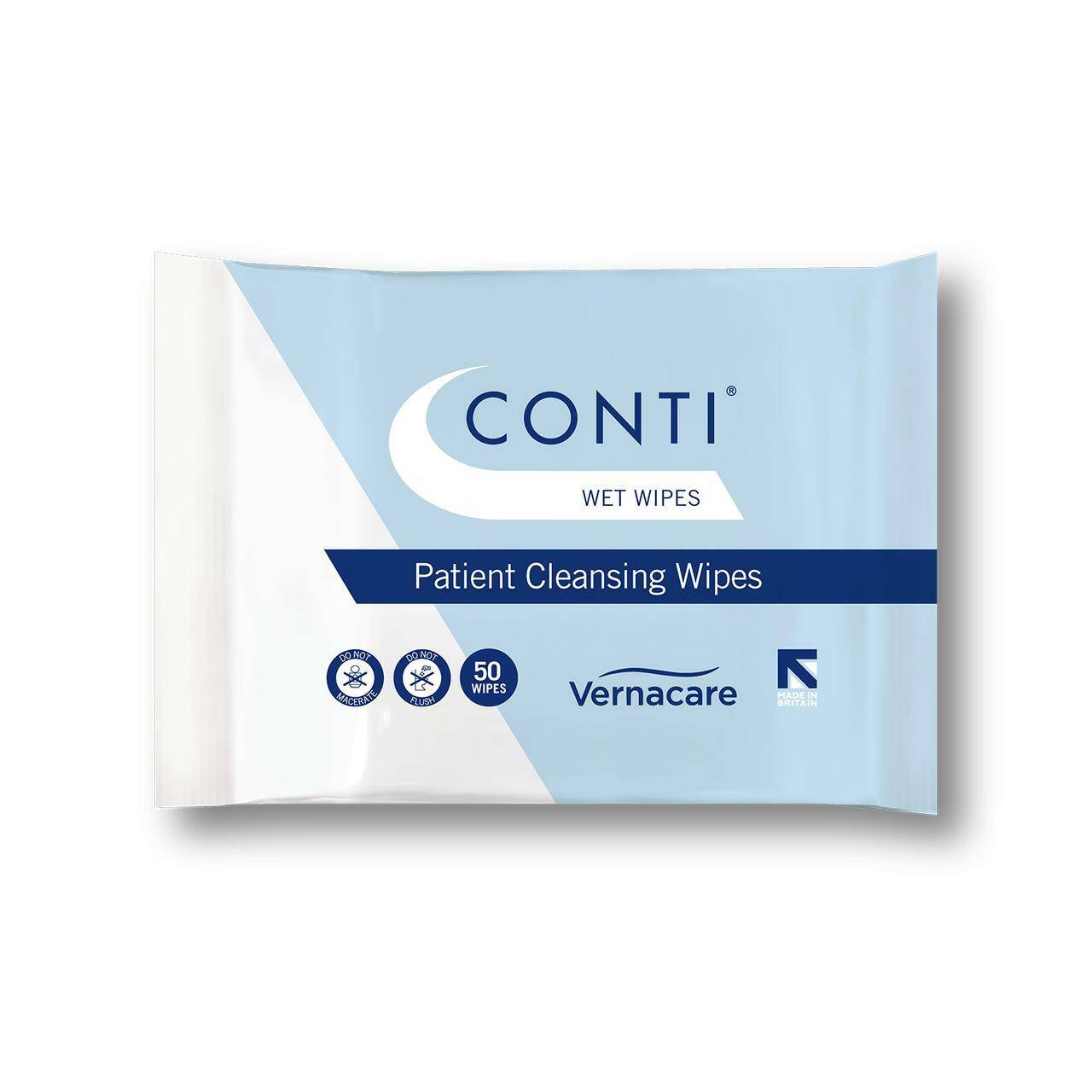 Conti Wet Wipes 29.5 x 22cm Skin Cleansing Wipes x 50 CW050 UKMEDI.CO.UK
