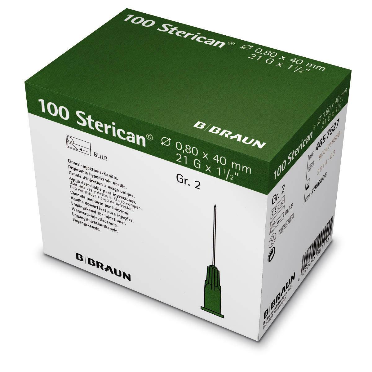 21g Green 1.5 inch BBraun Sterican Needles