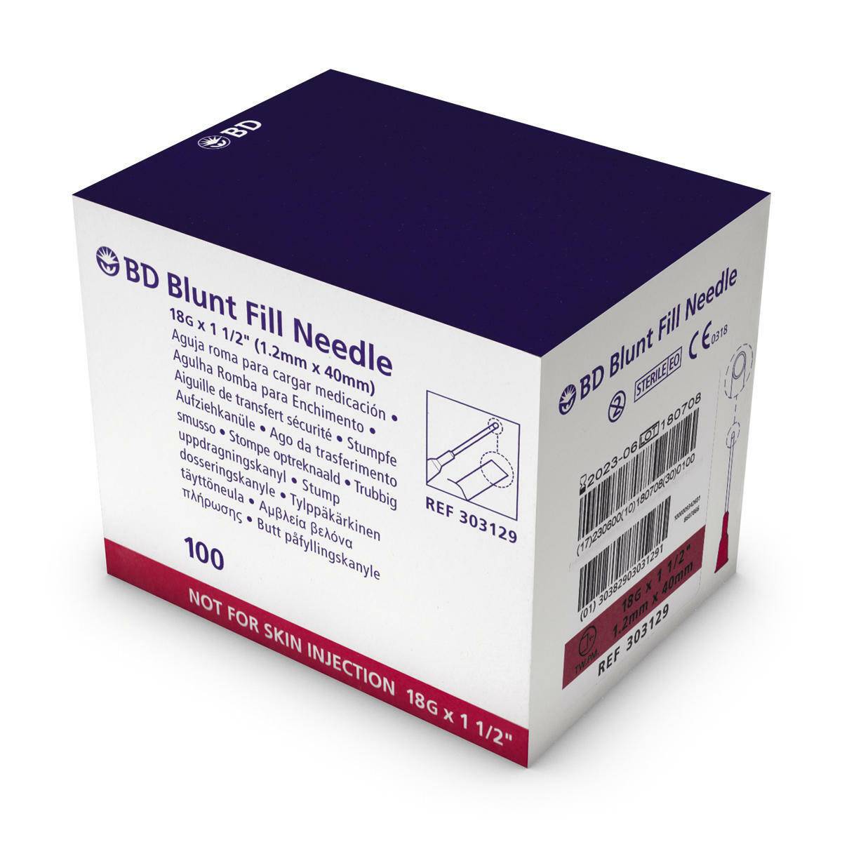 18g Red 1.5 inch  BD Microlance Blunt Fill Needles - UKMEDI