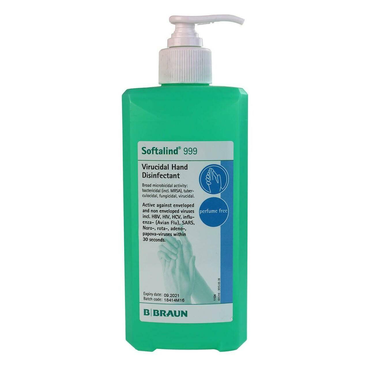 Softalind 999 500ML Hand Disinfectant Bottle BBraun - UKMEDI