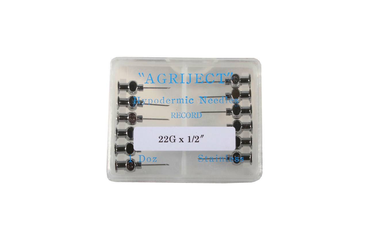 22g 1/2 inch Agriject Record Fit Needles x 12 155590 UKMEDI.CO.UK