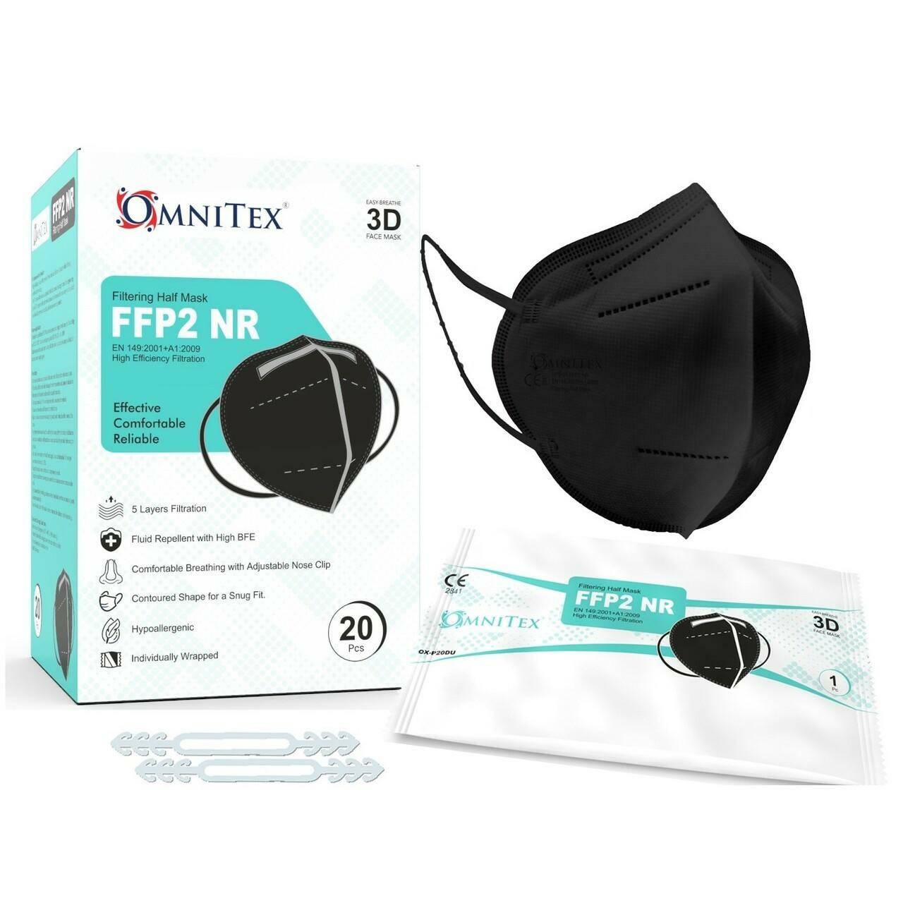 FFP2 Masks x 20 - Black