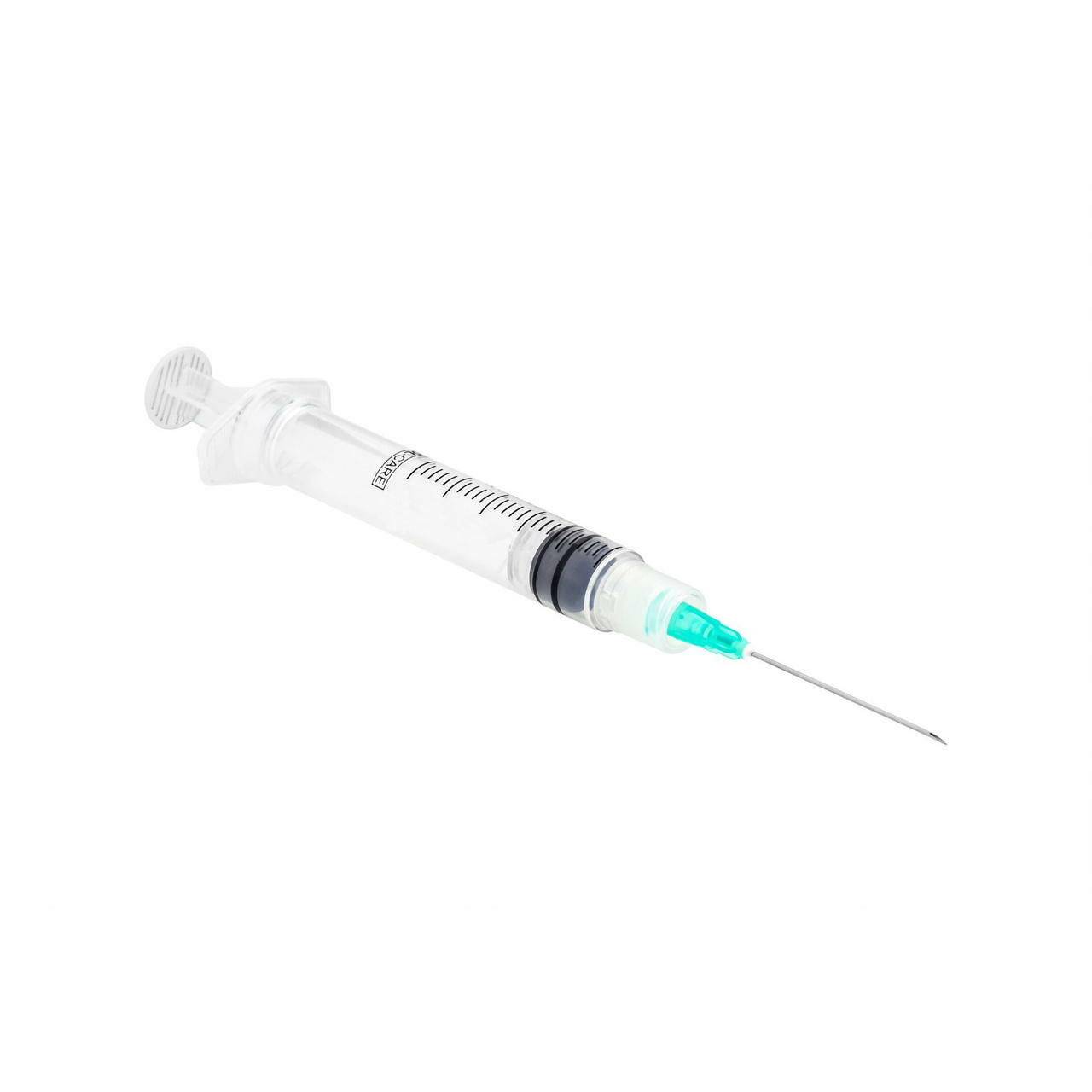 20ml 21g 1.5 inch Sol-Care Luer Lock Safety Syringe and Needle - UKMEDI