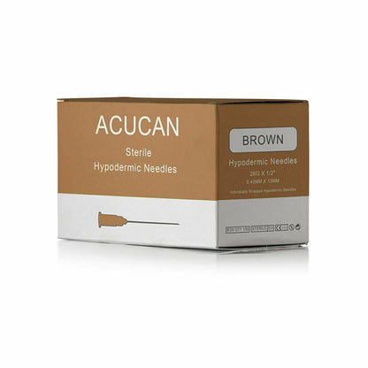 26g Brown 0.5 inch Acucan Needles - UKMEDI