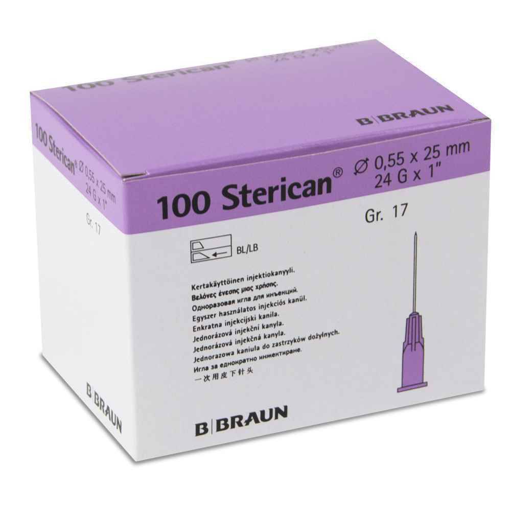 24g 1 inch Purple BBraun Sterican Needles 0.55 x 25mm - UKMEDI