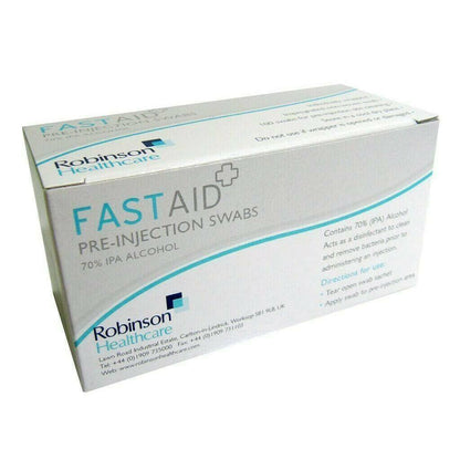 Fast Aid Pre Injection Swabs 70% Alcohol Wipes - UKMEDI