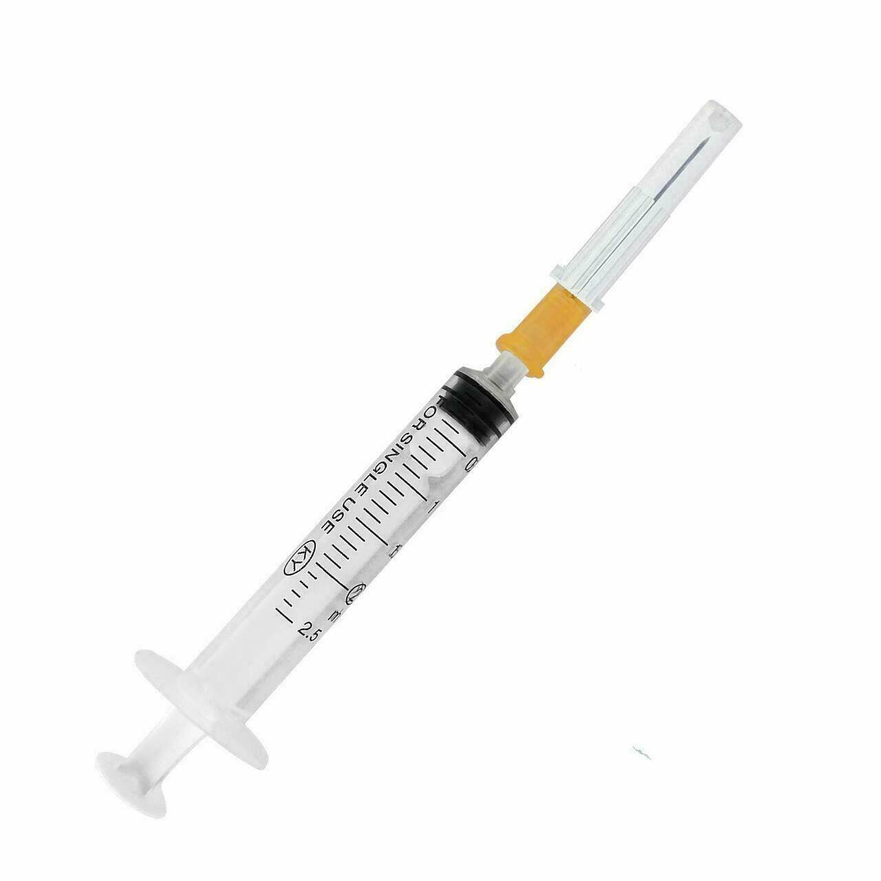 2ml/cc syringe with orange 25 gauge x 20 - UKMEDI