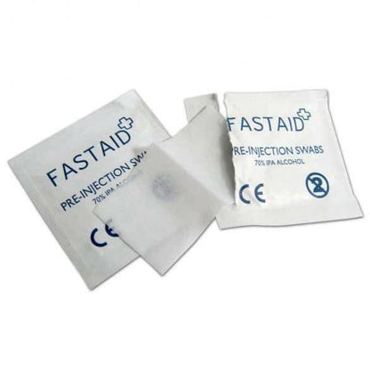 Fast Aid Pre Injection Swabs 70% Alcohol Wipes - UKMEDI