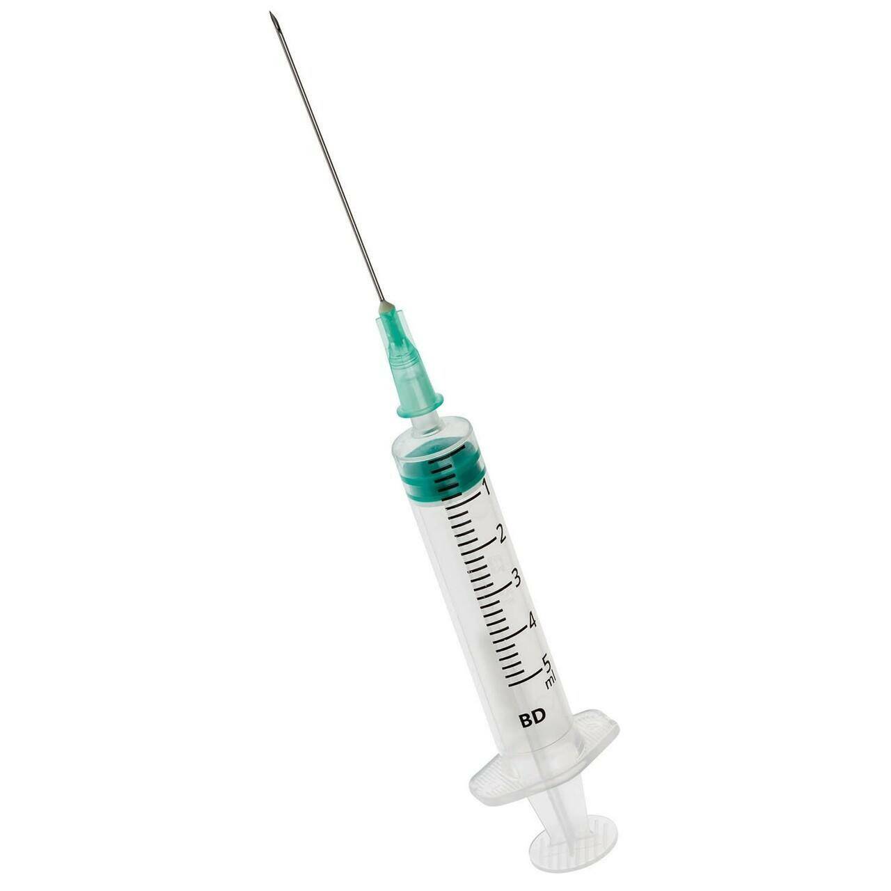 5ml + 21g 1.5" BD Emerald Luer Slip Syringe and Needle - UKMEDI