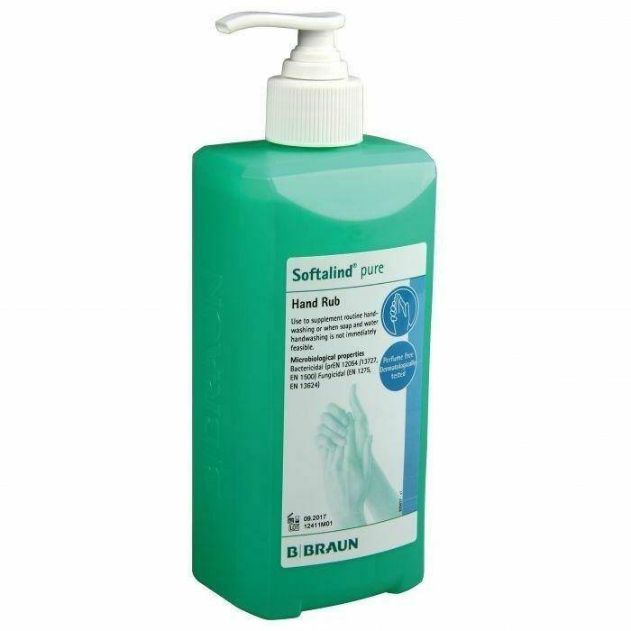 Softalind Pure 1000ML Hand Disinfectant Bottle - Dispensing Pump - UKMEDI