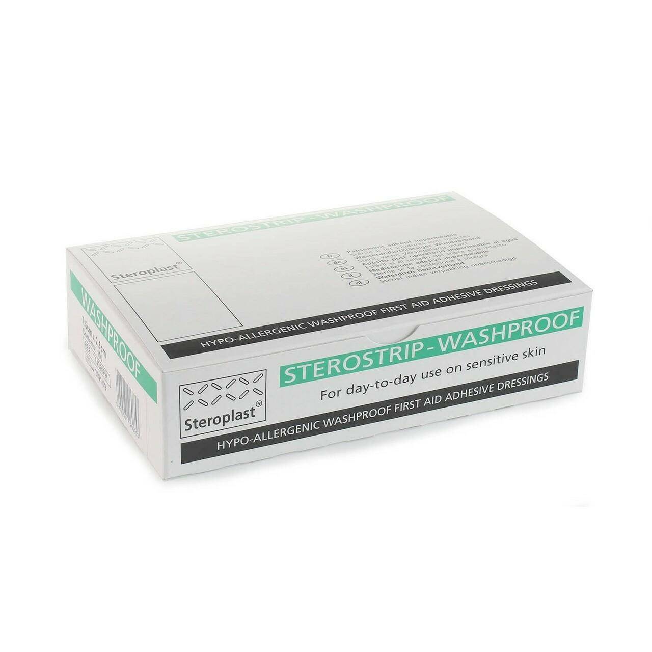 Hypo-Allergenic Sterostrip Washproof Plasters - Pack of 100 - UKMEDI