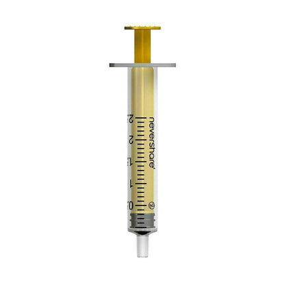 2.5ml Nevershare Yellow Luer Slip Syringes - UKMEDI
