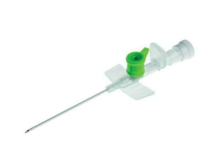 18g 45mm Green BD Venflon IV Winged Cannula with Injection Port - UKMEDI