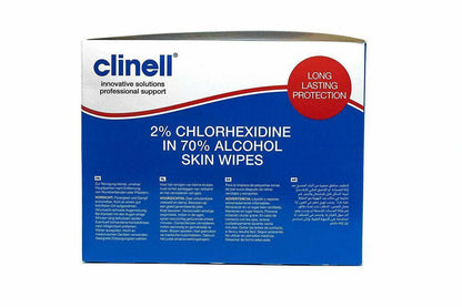 Clinell 2% Chlorhexidine in 70% Alcohol Skin Wipes x 200 - UKMEDI