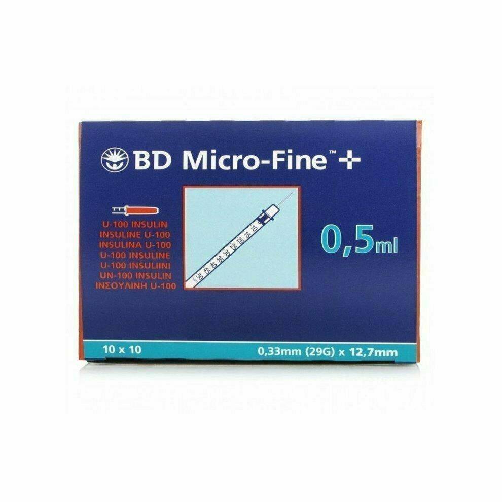 0.5ml 29g 12.7mm BD Microfine Syringe and Needle u100