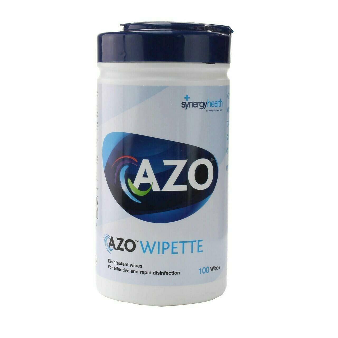Azo Wipettes Hard Surface Bactericidal Wipes x 100