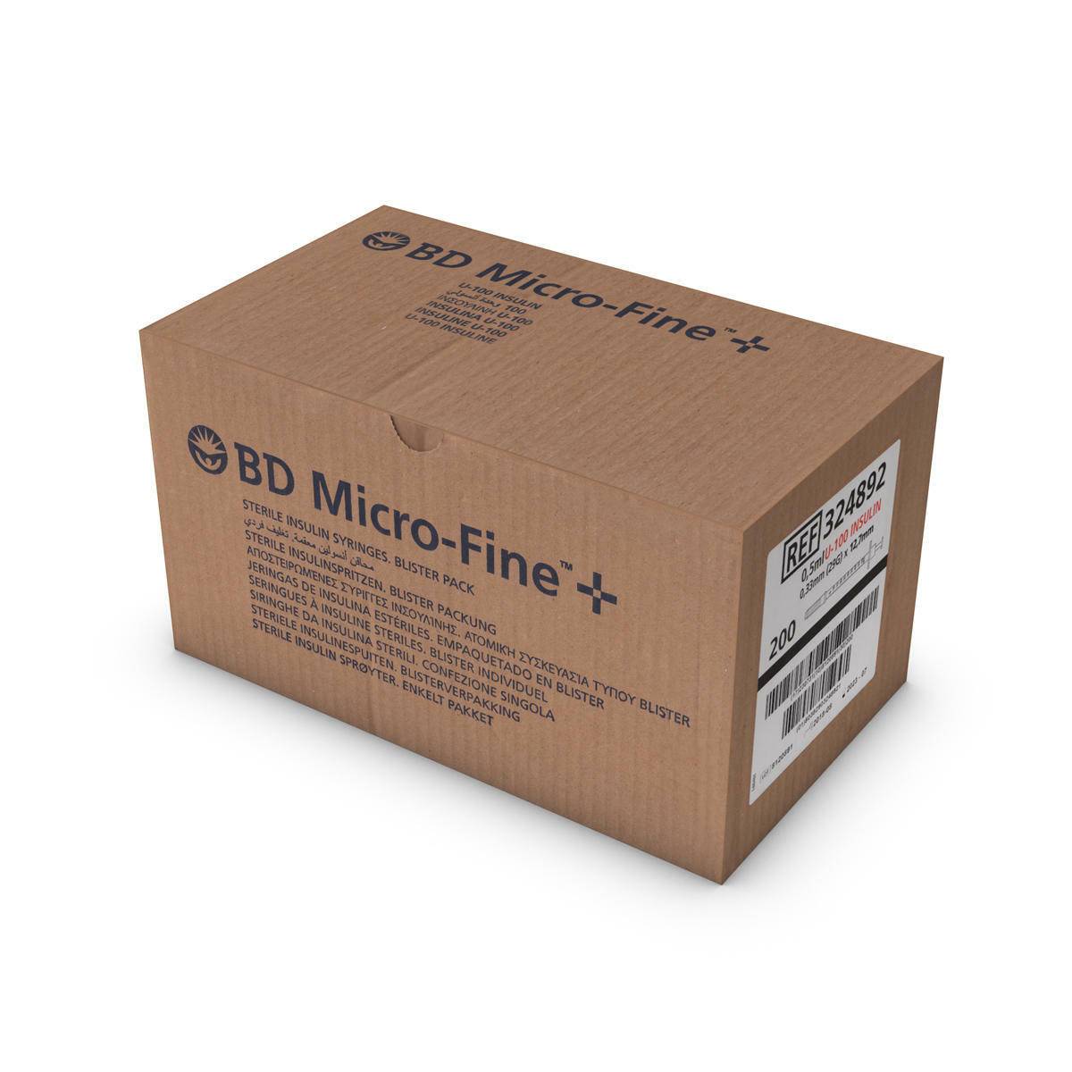 0.5ml 29G 12.7mm BD Microfine Syringe and Needle u100 (individually wrapped) - UKMEDI