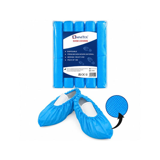 Omnitex Premium Blue Shoe Covers Pack of 100